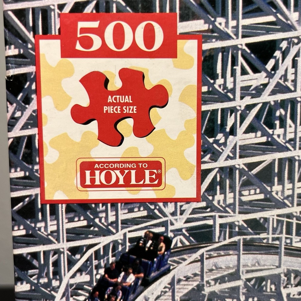 VTG Hoyle Crown Collection Wooden Roller Coaster 500 Piece Jigsaw Puzzle Game - Picture 2 of 6